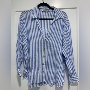 Zara striped blouse